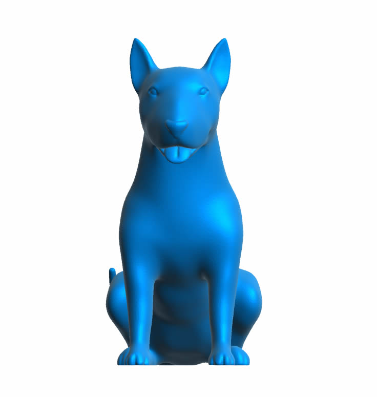 A93 Scale Model Bull Terrier – Sitting, Alert and Ready