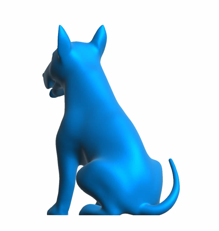 A93 Scale Model Bull Terrier – Sitting, Alert and Ready