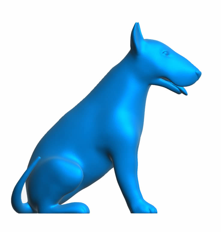 A93 Scale Model Bull Terrier – Sitting, Alert and Ready