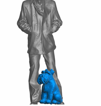 A97 Miniature Schnauzer Dog – Unpainted Scale Model