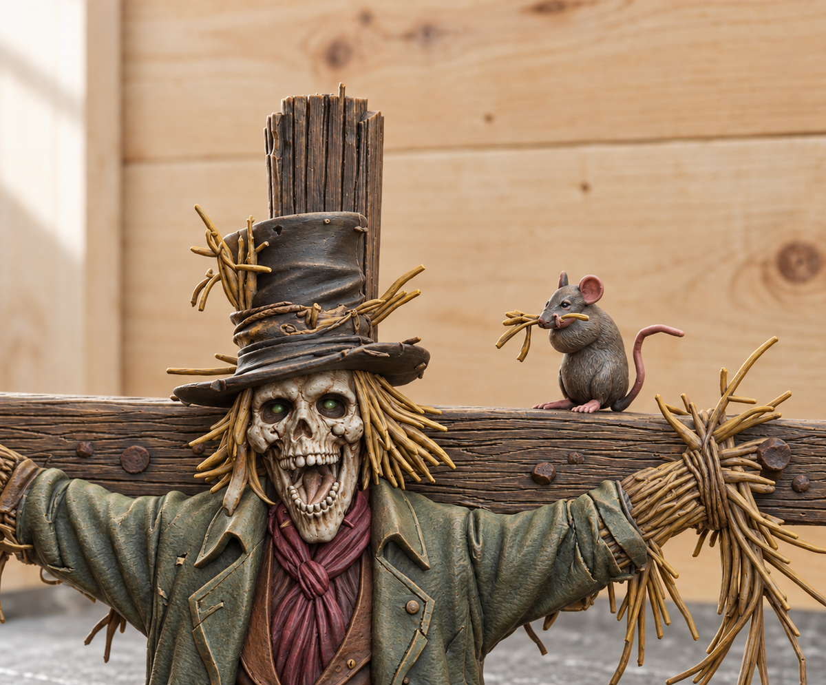 K3 – NEVER GIVE UP Undead Scarecrow – Unpainted Multi-Scale Resin Figure