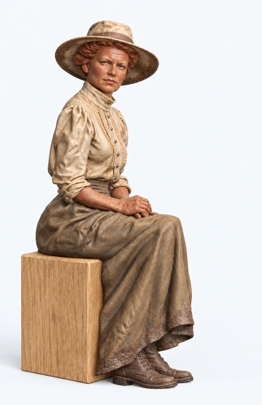 TG138 Rose Seated on Bench – African Queen Inspired Unpainted Scale Model Boat Figure