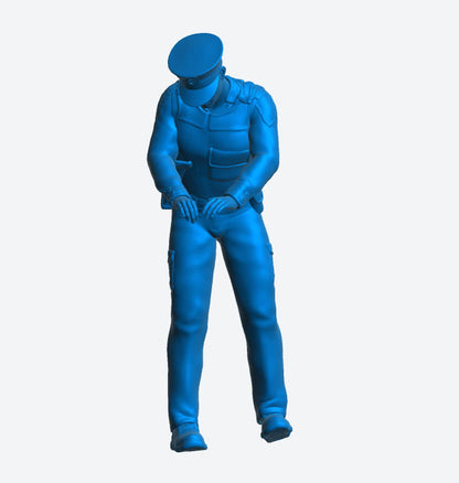 EMS1 European Police Officer – Unpainted Scale Model Figure (Multi-Scale)