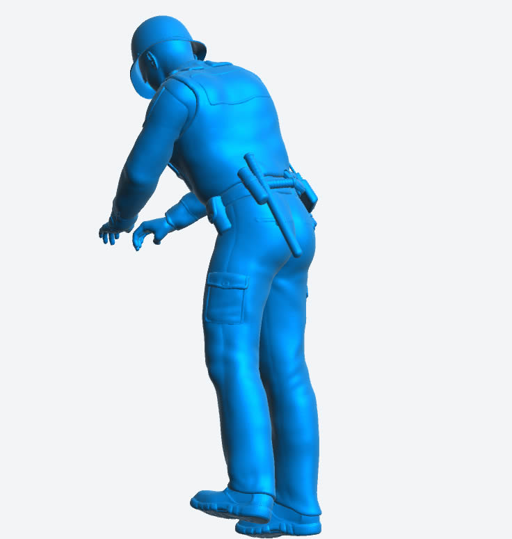 EMS1B UK Police Officer – Unpainted Scale Model Figure (Multi-Scale)