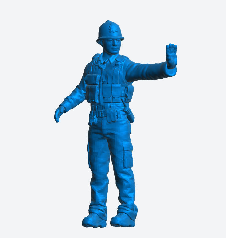 EMS9 – UK Police Officer Scale Model Figure – Stop Signal Pose