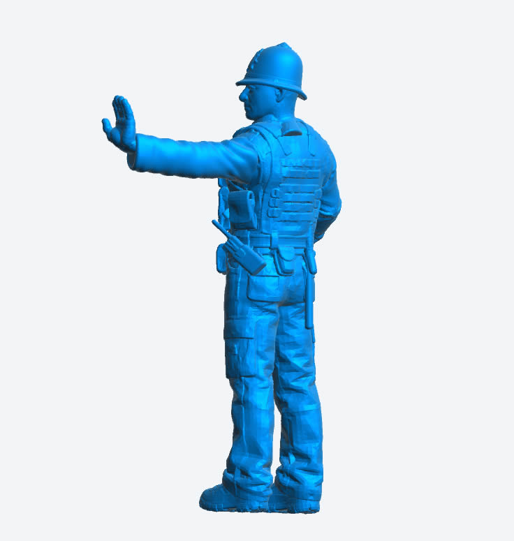 EMS9 – UK Police Officer Scale Model Figure – Stop Signal Pose