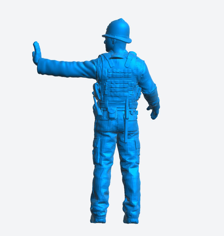 EMS9 – UK Police Officer Scale Model Figure – Stop Signal Pose