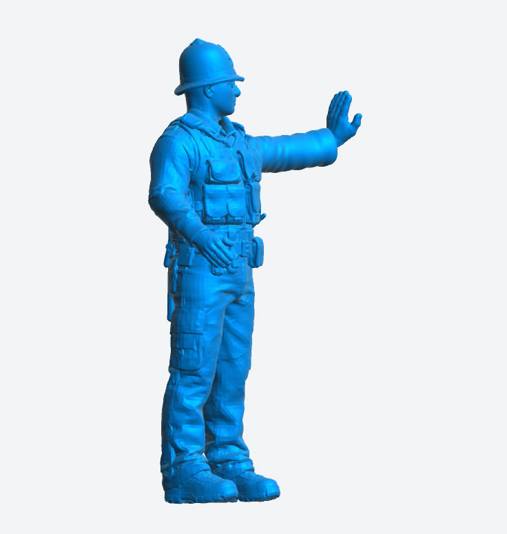 EMS9 – UK Police Officer Scale Model Figure – Stop Signal Pose