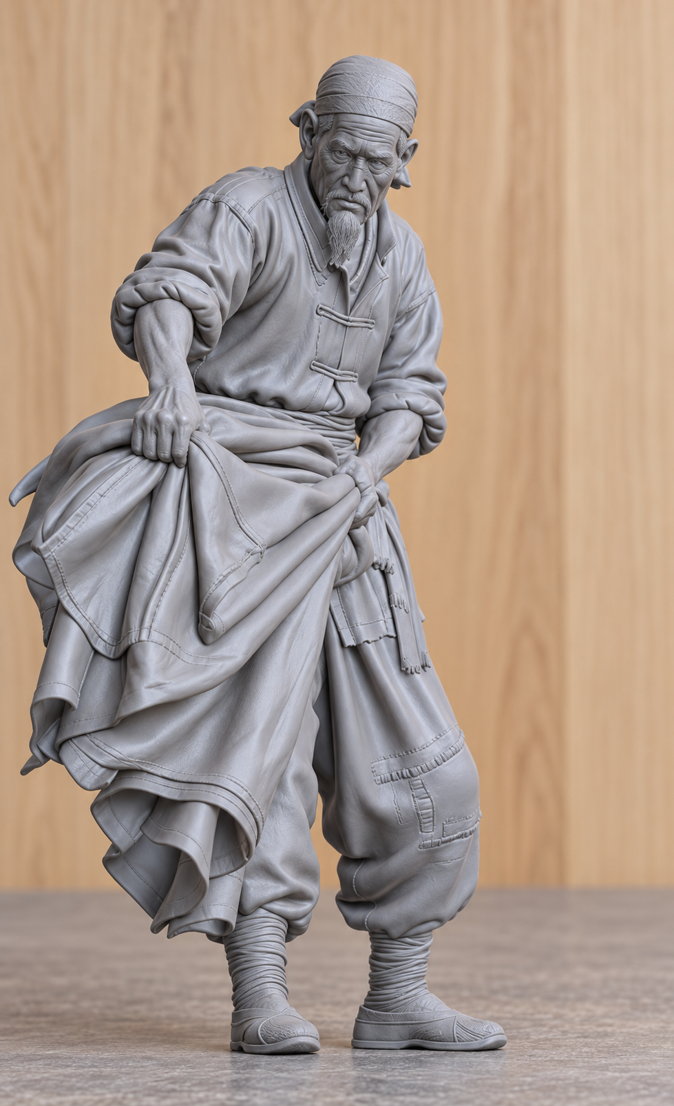 JK2 Male Chinese Fishing Junk Crew Figure – Unpainted, Multi-Scale