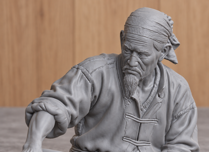 JK2 Male Chinese Fishing Junk Crew Figure – Unpainted, Multi-Scale