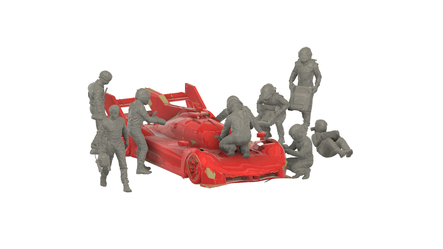 C32 WEC GT Race Driver – Helmeted Driver Carrying Seat Insert Unpainted
