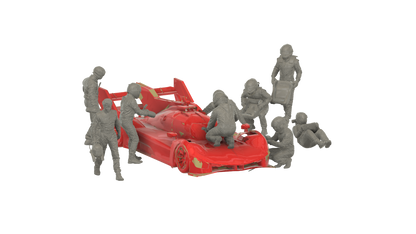 C32 WEC GT Race Driver – Helmeted Driver Carrying Seat Insert Unpainted
