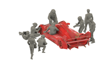 C31 WEC GT Race Driver – Helmet Carry Pose Unpainted