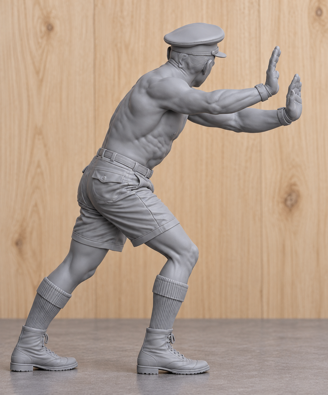 SM29 – Ice Cold in Alex RSM Tom Pugh Pushing “Katy” Unpainted Multi-Scale Model Figure
