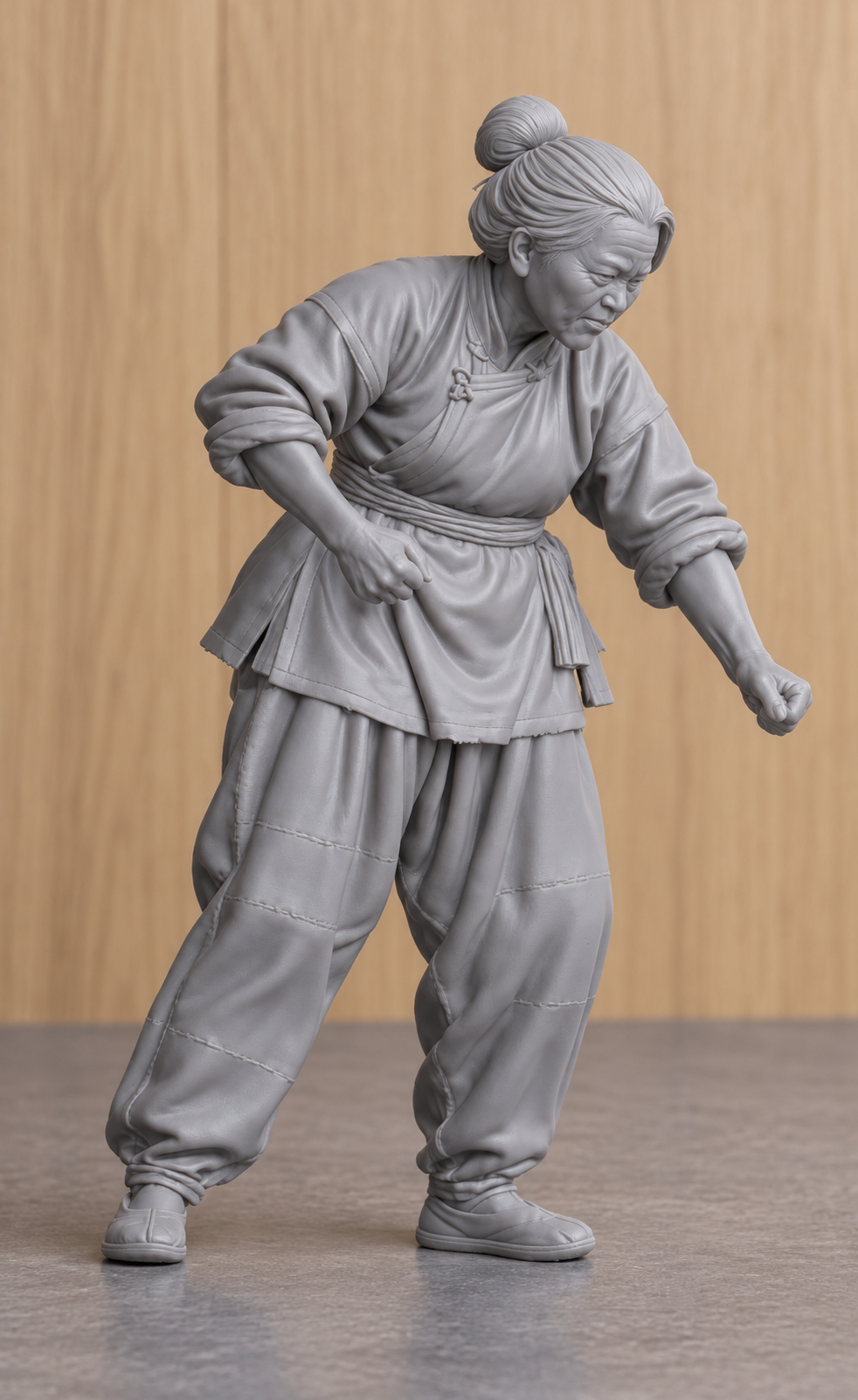 JK1 Female Chinese Fishing Junk Crew Figure – Unpainted Scale Model Ship Crew