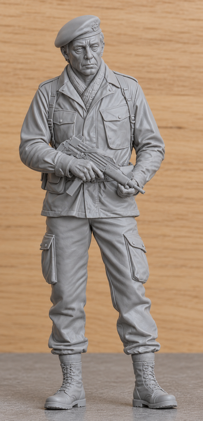 SWG1 Colonel Faulkner Standing with Uzi – The Wild Geese Inspired Unpainted Figure
