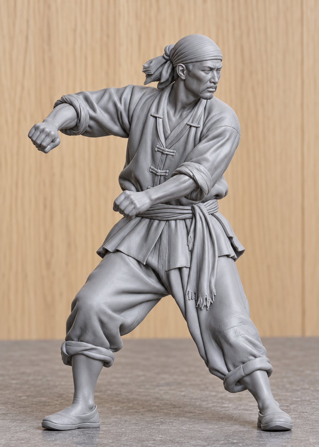 JK4 Male Chinese Fishing Junk Crew Figure – Unpainted, Multi-Scale 1/96 to 1/8