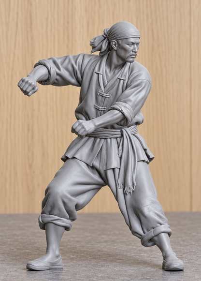 JK4 Male Chinese Fishing Junk Crew Figure – Unpainted, Multi-Scale 1/96 to 1/8