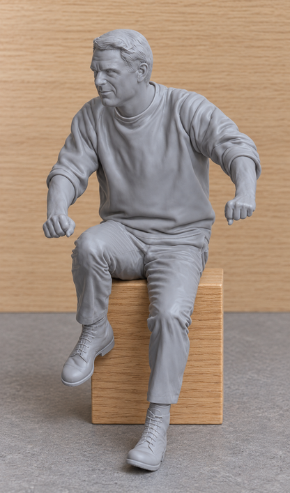 B54 Steve McQueen Motorcycle Figure – The Great Escape Unpainted, Multiple Scales