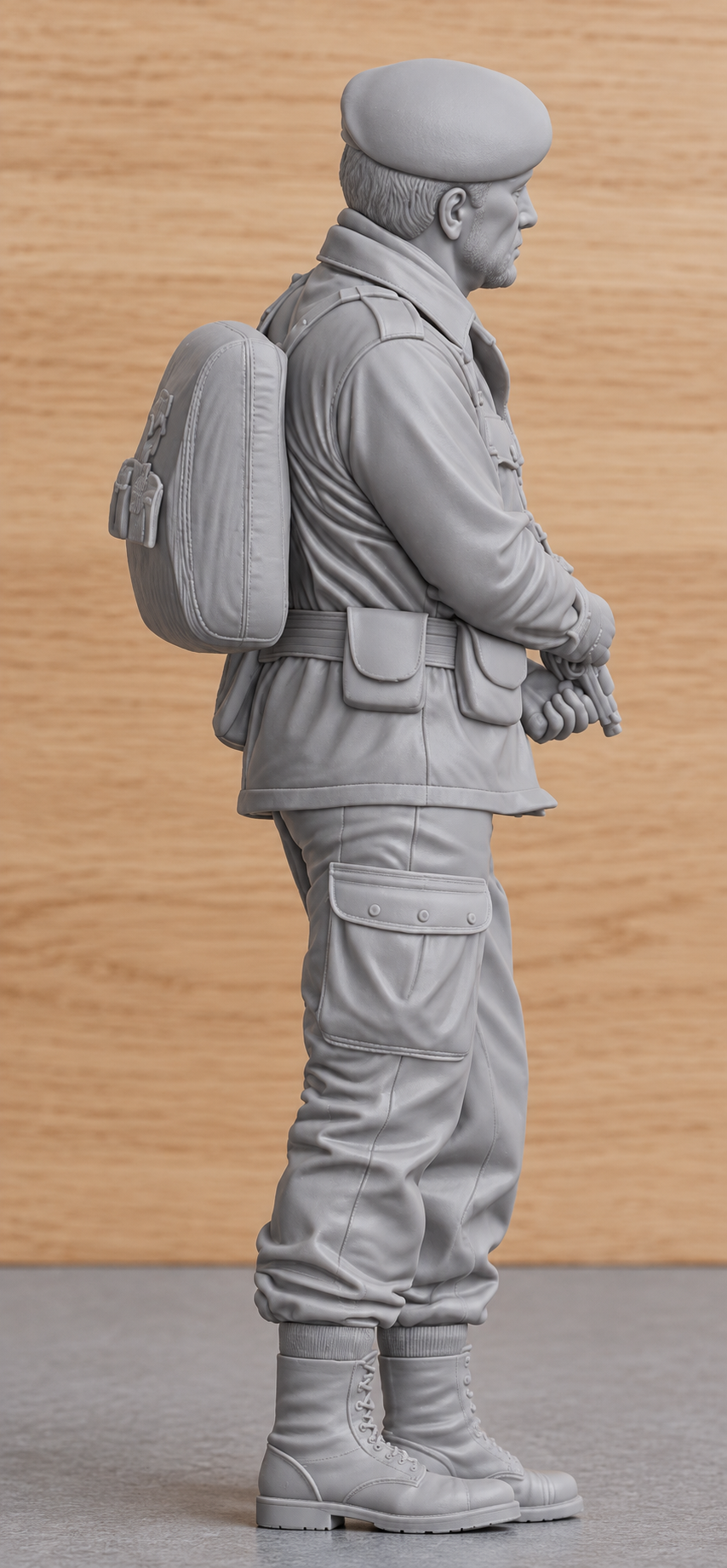 SWG1 Colonel Faulkner Standing with Uzi – The Wild Geese Inspired Unpainted Figure