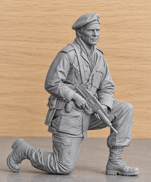 SWG2 Colonel Faulkner Kneeling – Richard Burton – The Wild Geese  Unpainted Figure