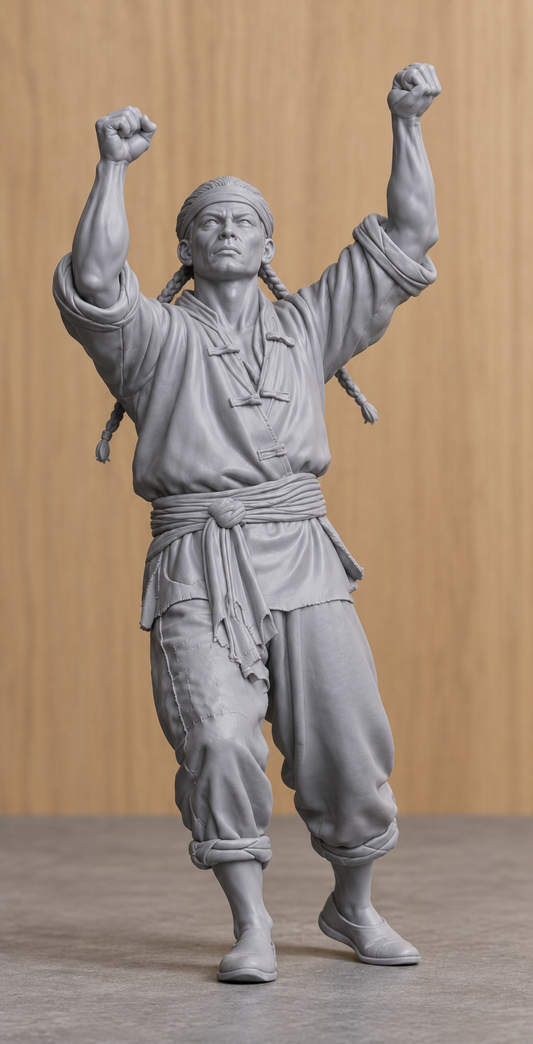 JK6 Chinese Fishing Junk Crew Figure Trimming Sail – Unpainted, Multi-Scale 1/96 to 1/8 | Jager Hobby