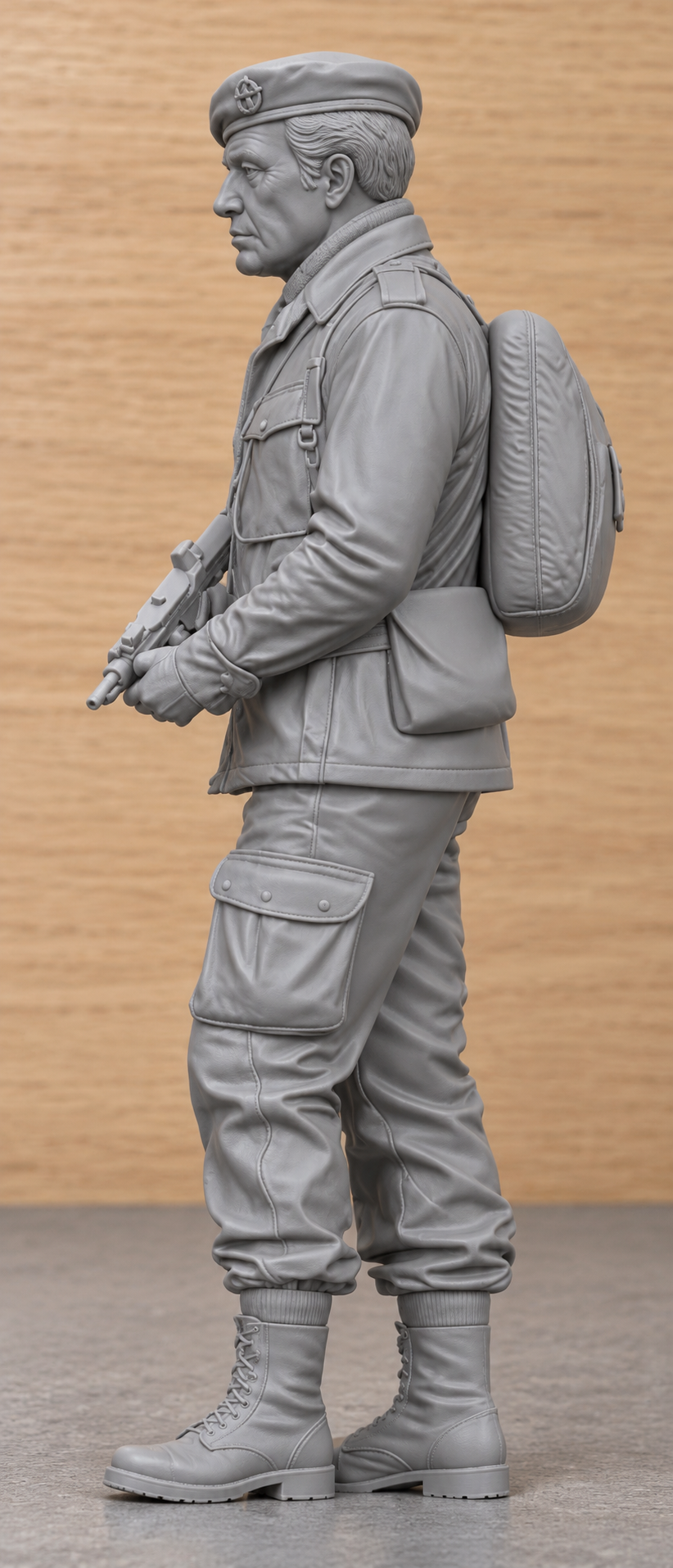SWG1 Colonel Faulkner Standing with Uzi – The Wild Geese Inspired Unpainted Figure