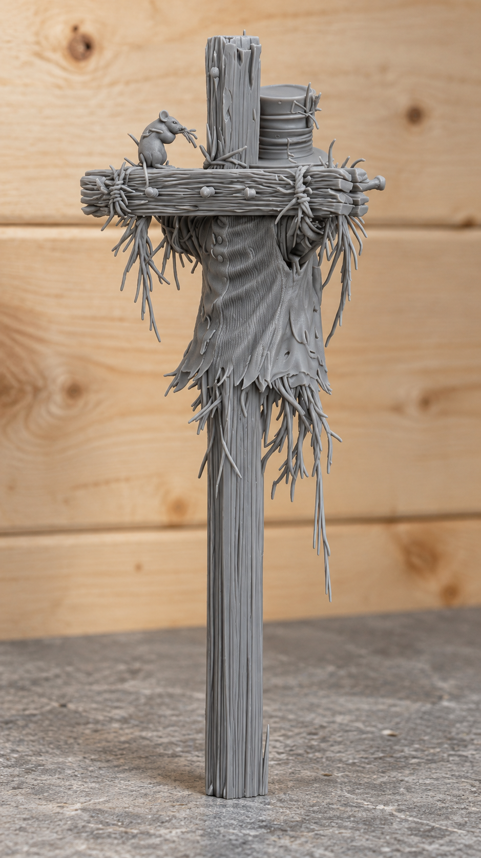 K3 – NEVER GIVE UP Undead Scarecrow – Unpainted Multi-Scale Resin Figure
