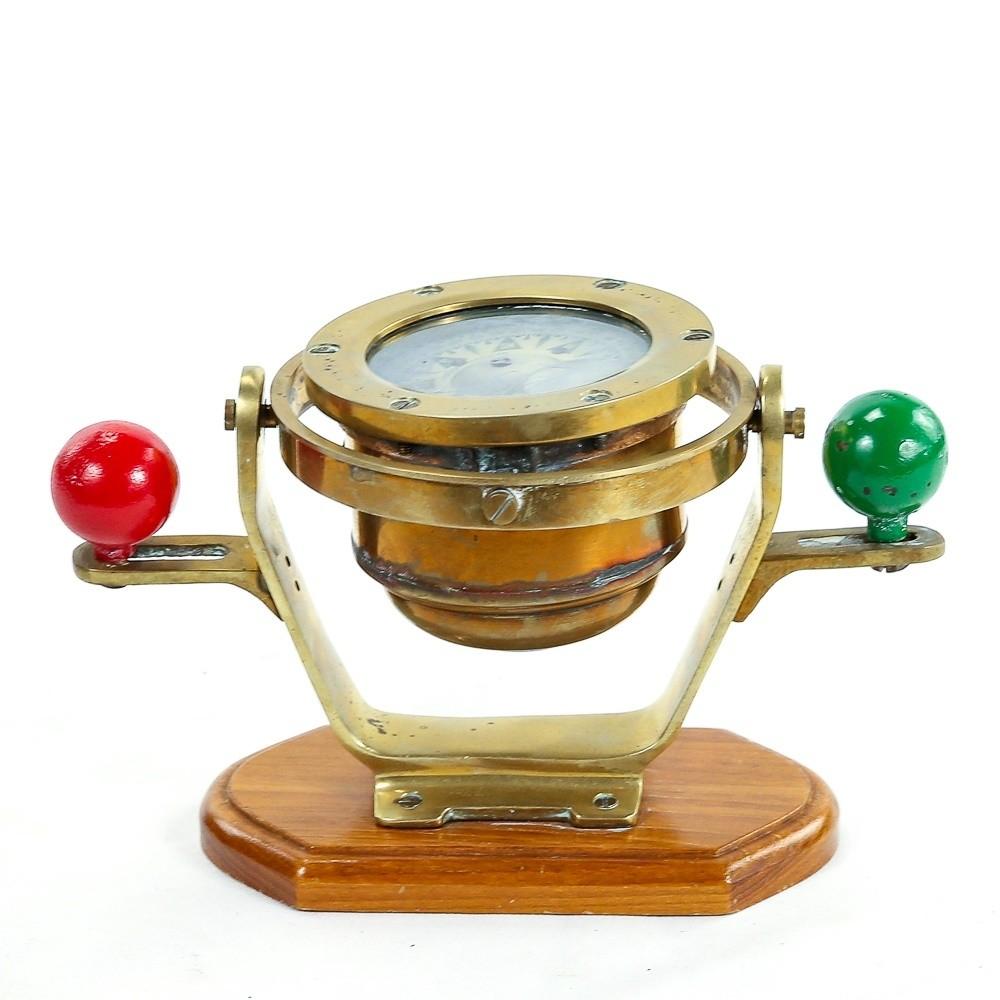 SA85 – Ship’s Brass Gimbal Surface Mount Compass