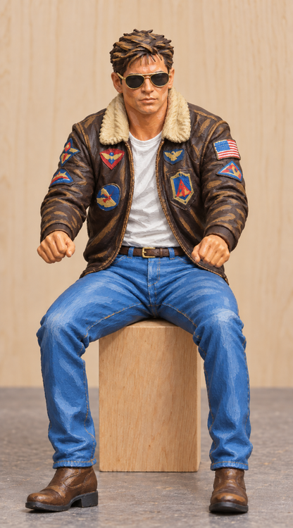 B53 – Top Gun Maverick Seated – Kawasaki GPZ900R / H2R Motorcycle Figure
