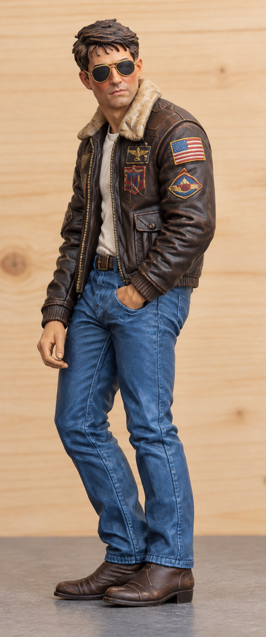 B26 – Top Gun Maverick  – Kawasaki GPZ900R Figure Unpainted Multi-Scale Model Figure