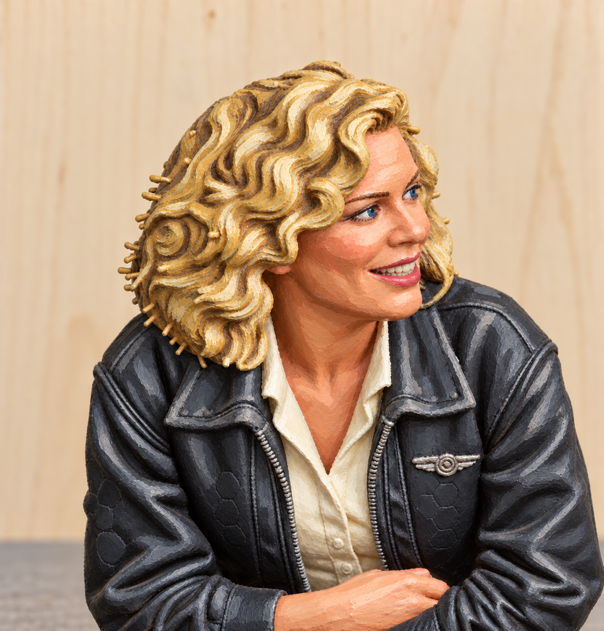 N52 – Top Gun Charlie Blackwood – Seated Motorcycle Figure Unpainted Multi-Scale Model Figure