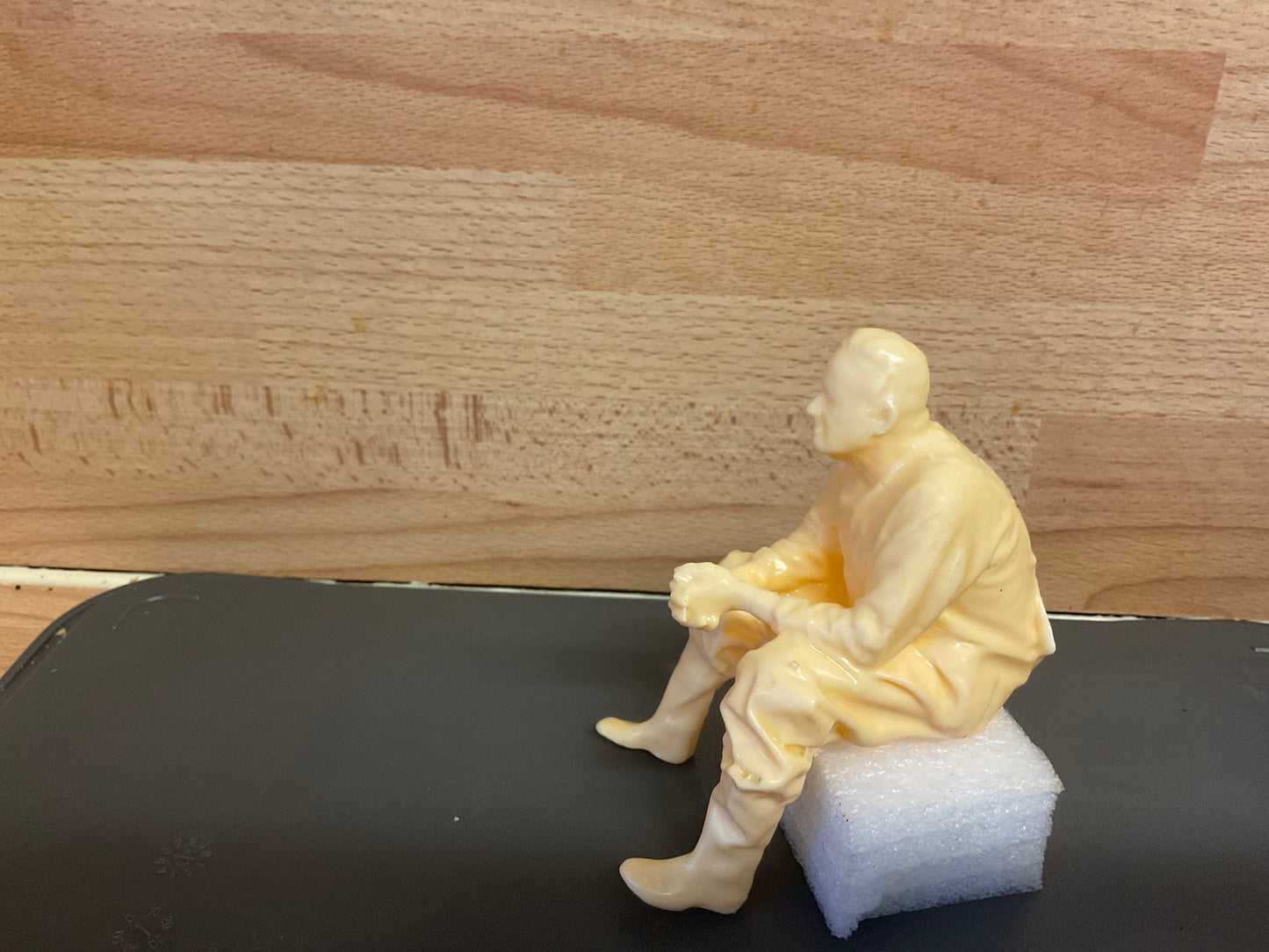Seated fisherman figure for modern fishing boats, trawlers & RC models TG47