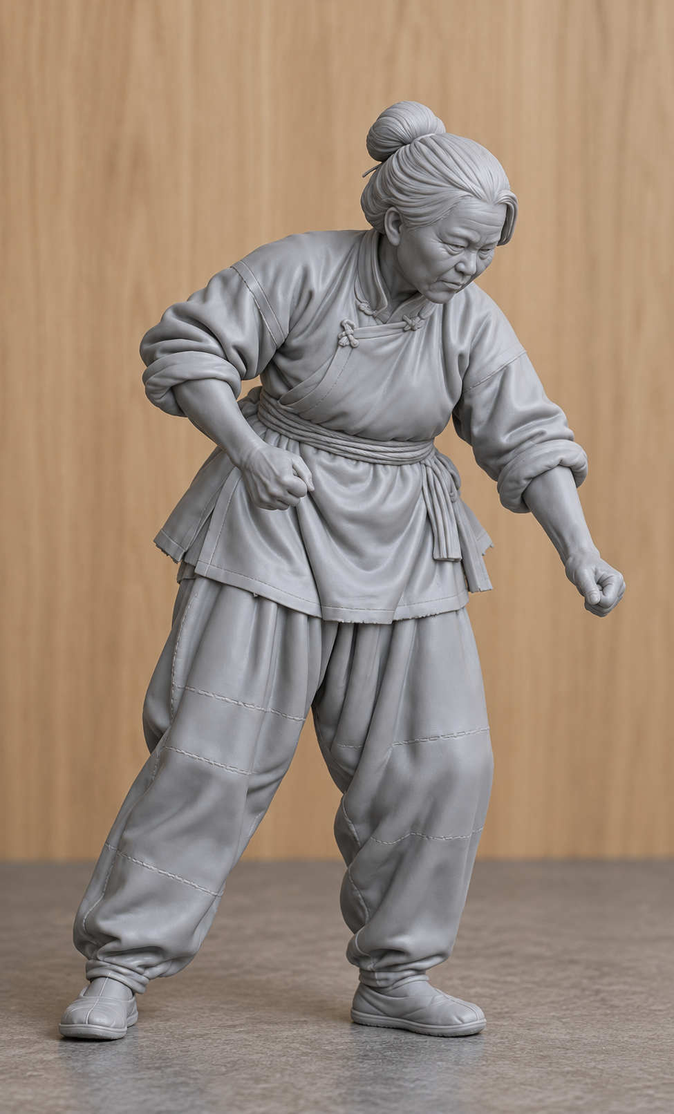 JK1 Female Chinese Fishing Junk Crew Figure – Unpainted Scale Model Ship Crew