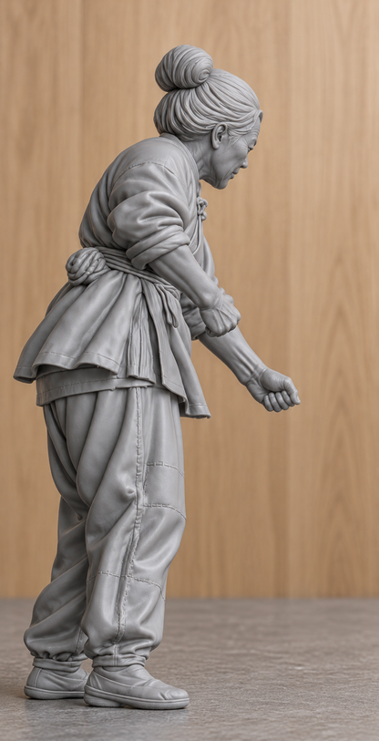 JK1 Female Chinese Fishing Junk Crew Figure – Unpainted Scale Model Ship Crew