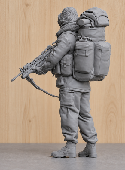 Jäger Hobby SM6 Bravo Two Zero – Gulf War Special Forces SAS  Unpainted Scale Model Figure – Multi Scale