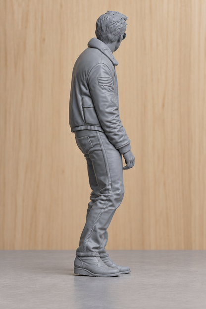 B26 – Top Gun Maverick  – Kawasaki GPZ900R Figure Unpainted Multi-Scale Model Figure