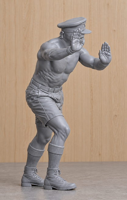 SM29 – Ice Cold in Alex RSM Tom Pugh Pushing “Katy” Unpainted Multi-Scale Model Figure