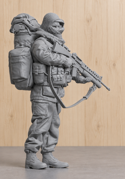 Jäger Hobby SM6 Bravo Two Zero – Gulf War Special Forces SAS  Unpainted Scale Model Figure – Multi Scale
