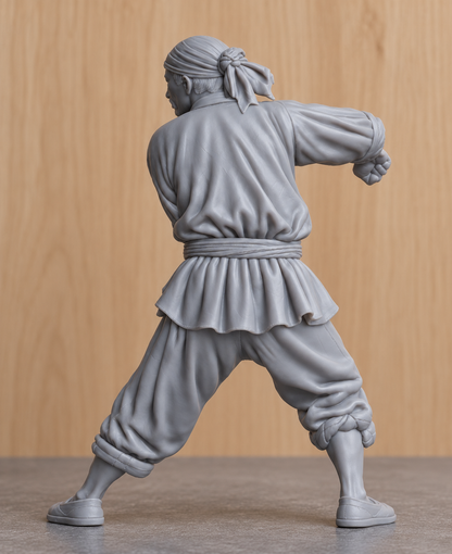 JK4 Male Chinese Fishing Junk Crew Figure – Unpainted, Multi-Scale 1/96 to 1/8