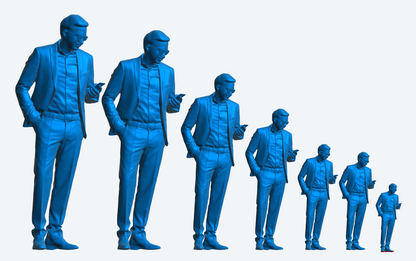 M21 1/25 Diorama Figure Modern man with mobile and sunglasses