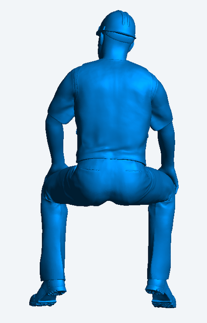M69 – Young Man in Hard Hat Sitting on a Building Site | 1:48 Scale Diorama Figure