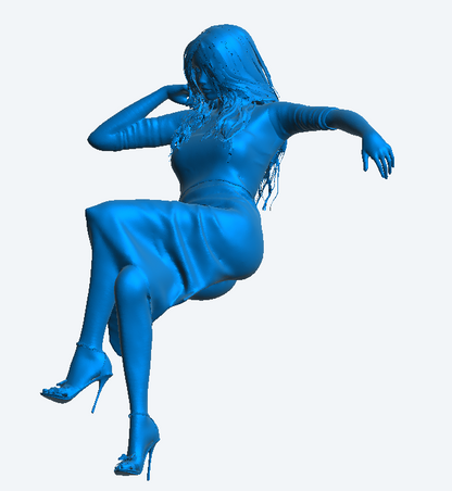 W57 – Sexy Woman Sitting at a Bar | Scale Model Female Figure