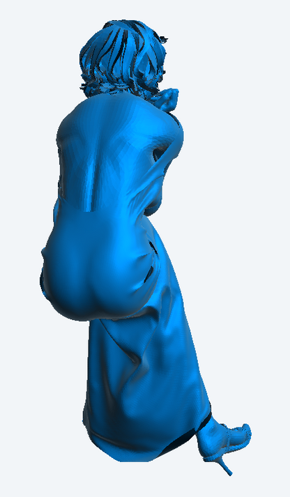 W64 – Woman in Evening Dress Sitting in Thought | Scale Model Female Figure