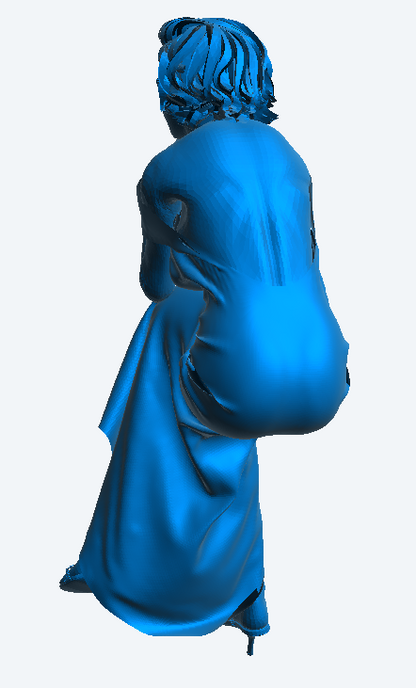 W64 – Woman in Evening Dress Sitting in Thought | Scale Model Female Figure