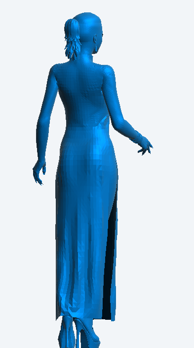 W65 – Elegant Woman Standing in Evening Dress | Scale Model Female Figure