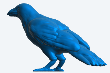 A64 – Crow Standing for Gothic, Forest, and Dark Fantasy Dioramas
