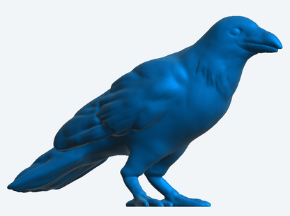 A64 – Crow Standing for Gothic, Forest, and Dark Fantasy Dioramas