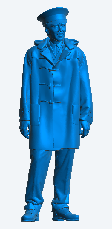 TG53 – 1/24 Naval Crew Officer in Duffle Coat | Relaxed Pose Scale Model Figure for RC Ships and Dioramas