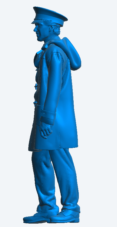 TG53 – 1/24 Naval Crew Officer in Duffle Coat | Relaxed Pose Scale Model Figure for RC Ships and Dioramas
